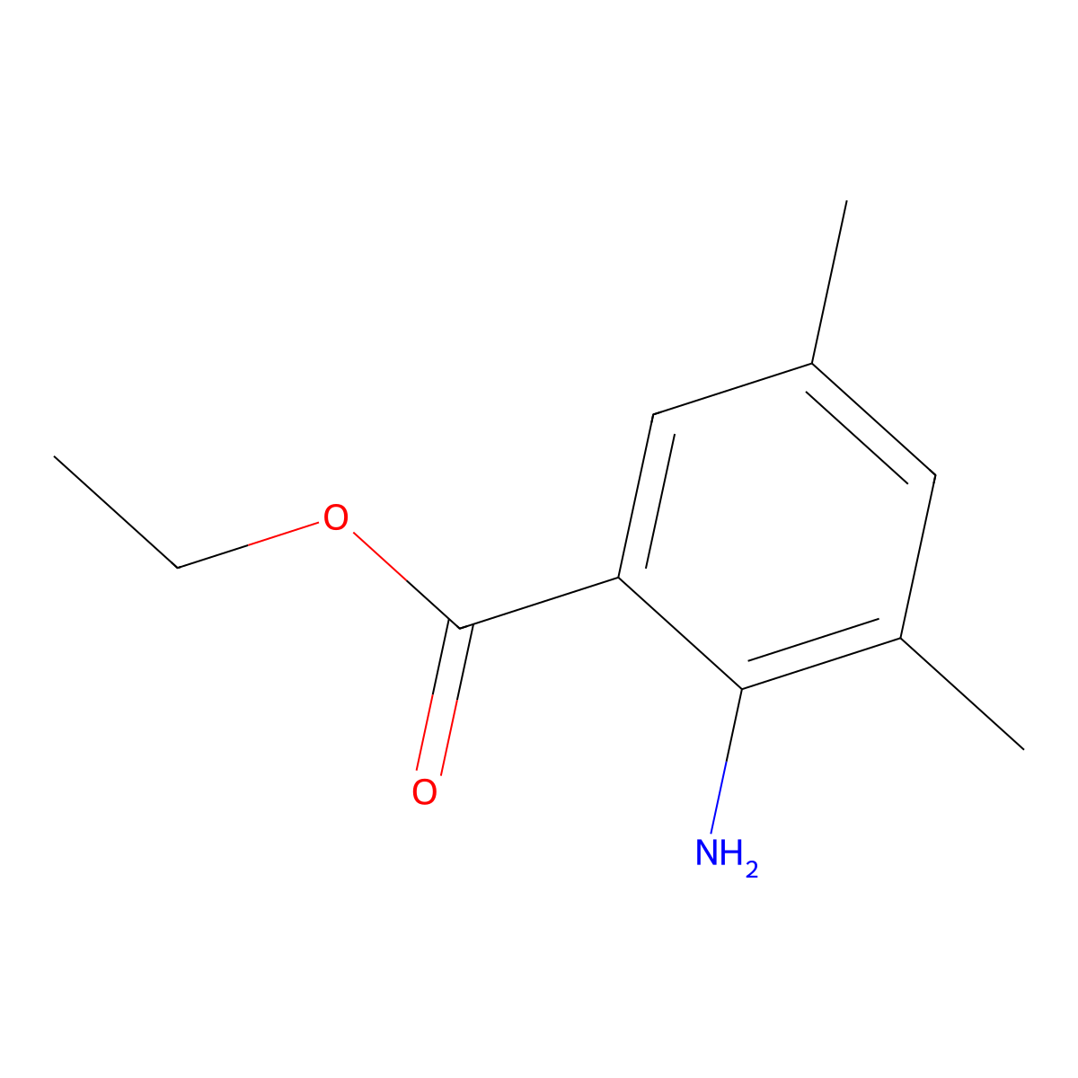 Ethyl 2-amino-3,5-dimethylbenzoate molecular structure, CAS 179115-20-9