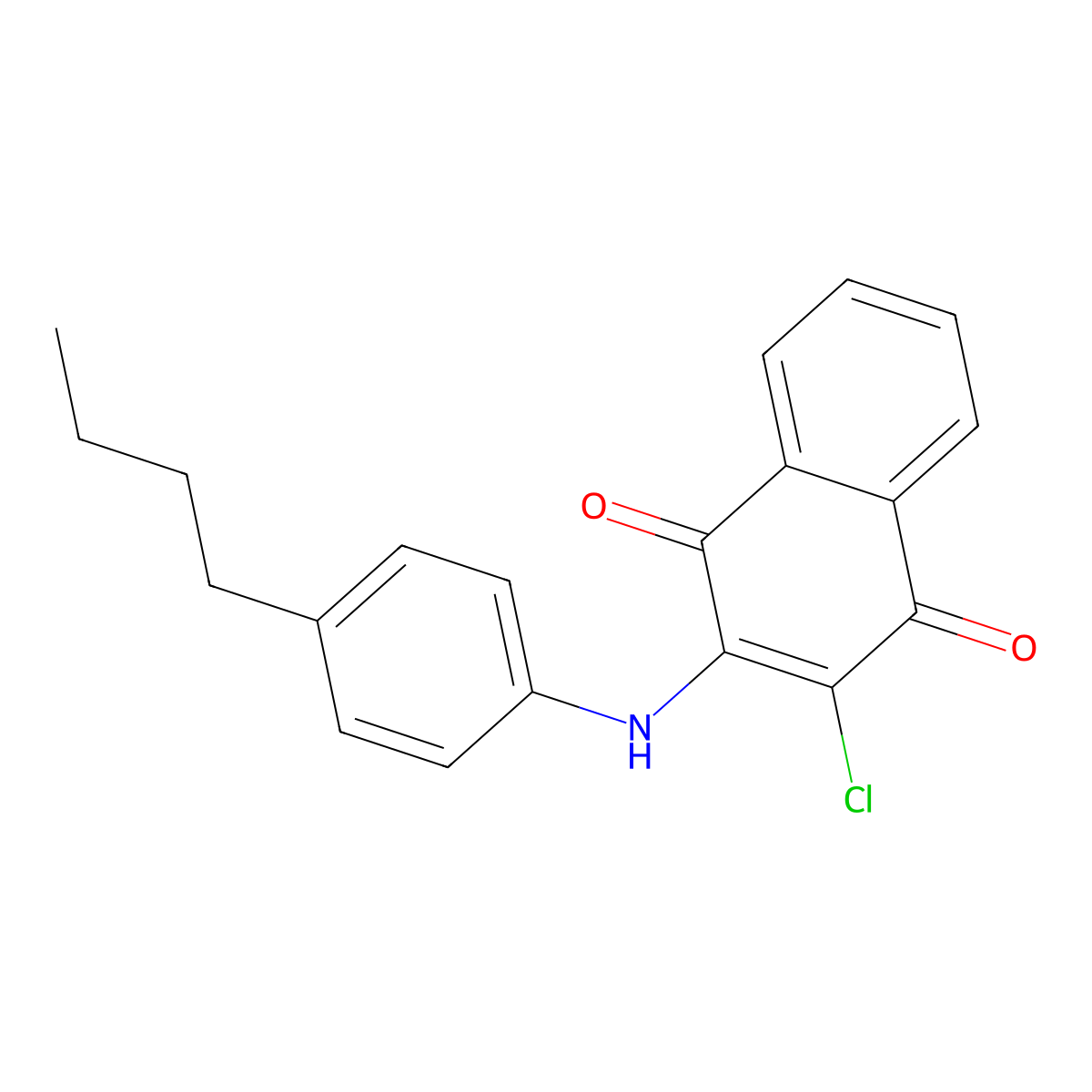 2-(4-Butylanilino)-3-chloronaphthoquinone molecular structure, CAS 179115-42-5