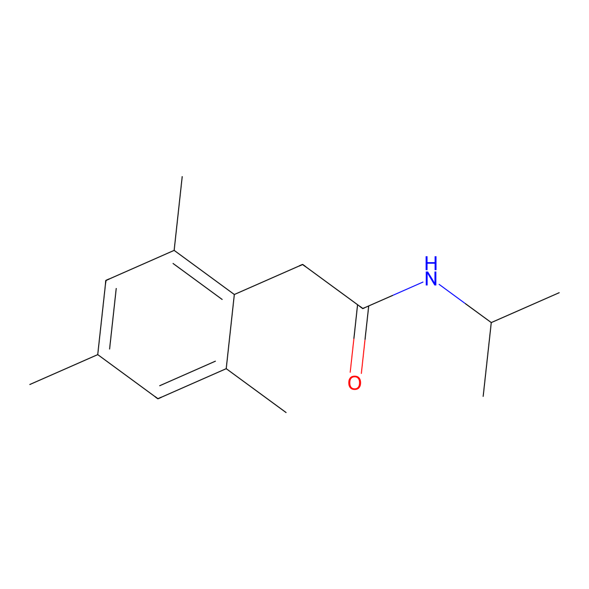 2,4,6-Trimethyl-N-(1-methylethyl)benzeneacetamide molecular structure, CAS 1791166-42-1