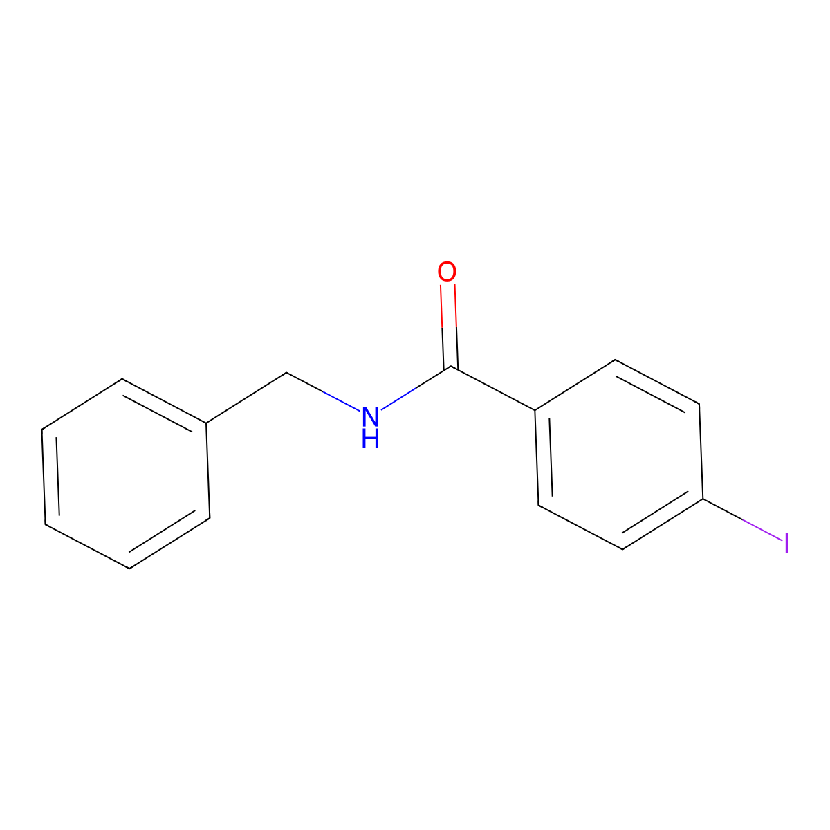 N-benzyl-4-iodobenzamide molecular structure, CAS 179117-56-7