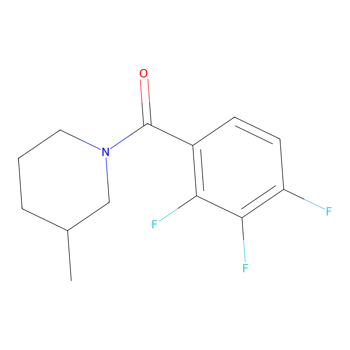 (3-Methyl-1-piperidinyl)(2,3,4-trifluorophenyl)methanone molecular structure, CAS 1791195-41-9