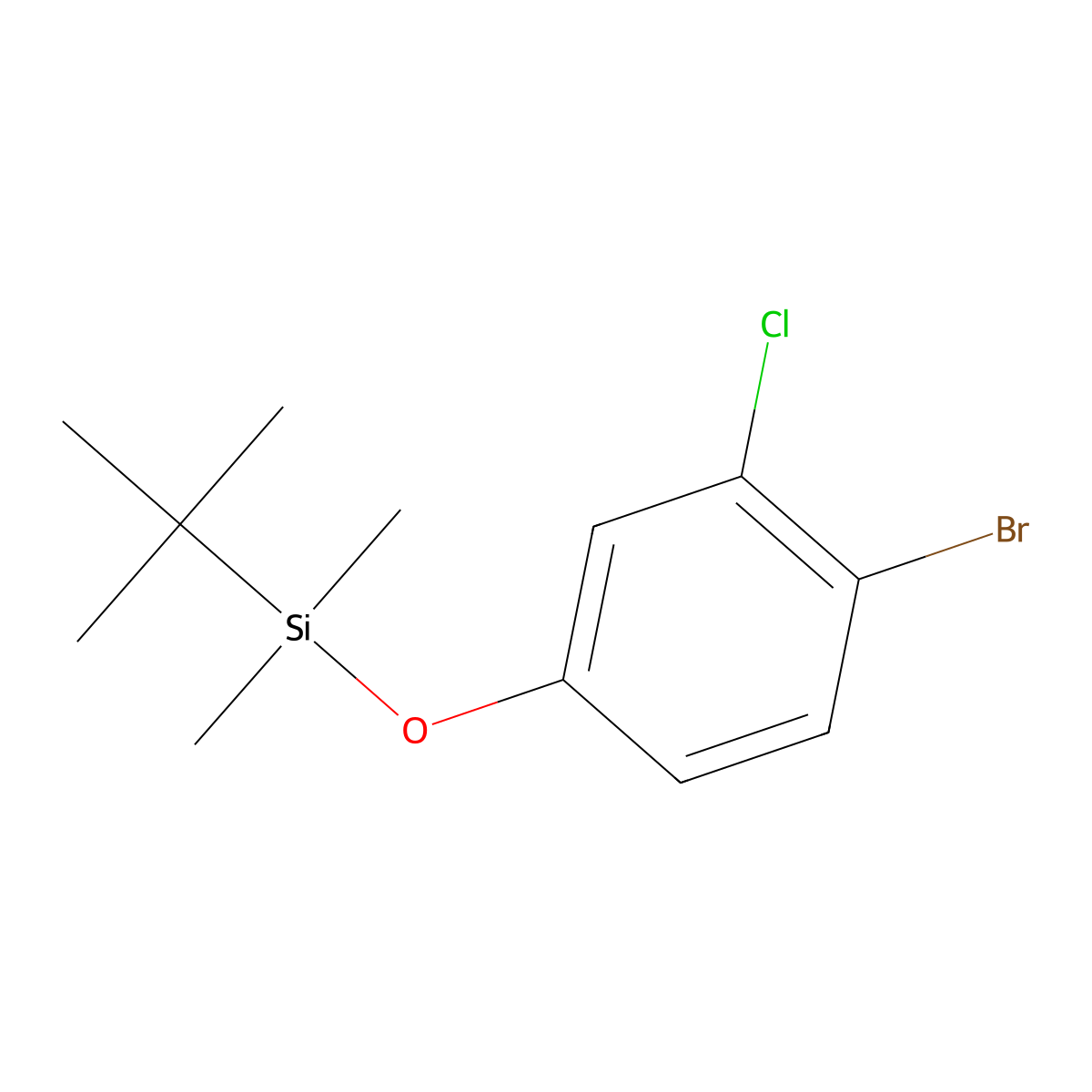 (4-Bromo-3-chlorophenoxy)(tert-butyl)dimethylsilane molecular structure, CAS 179120-53-7