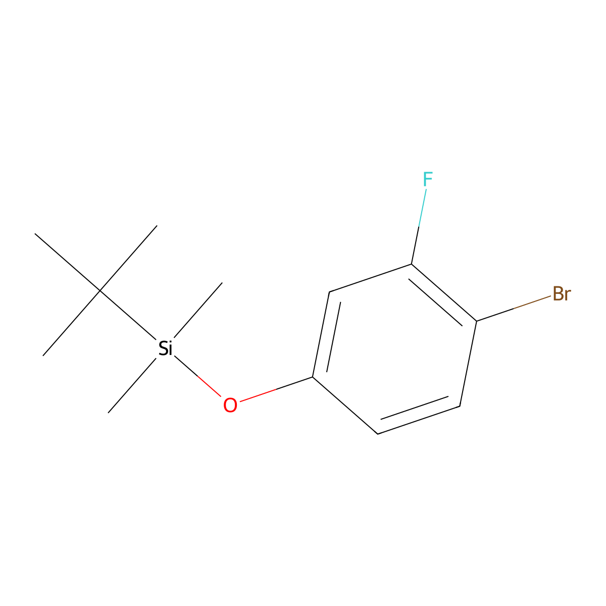 (4-Bromo-3-fluorophenoxy)(tert-butyl)dimethylsilane molecular structure, CAS 179120-54-8