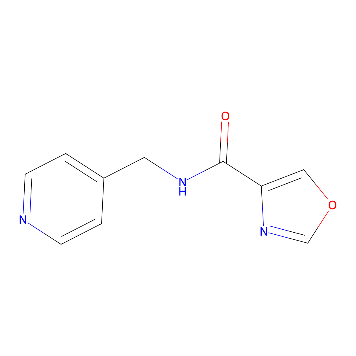 N-(pyridin-4-ylmethyl)-1,3-oxazole-4-carboxamide molecular structure, CAS 1791200-04-8