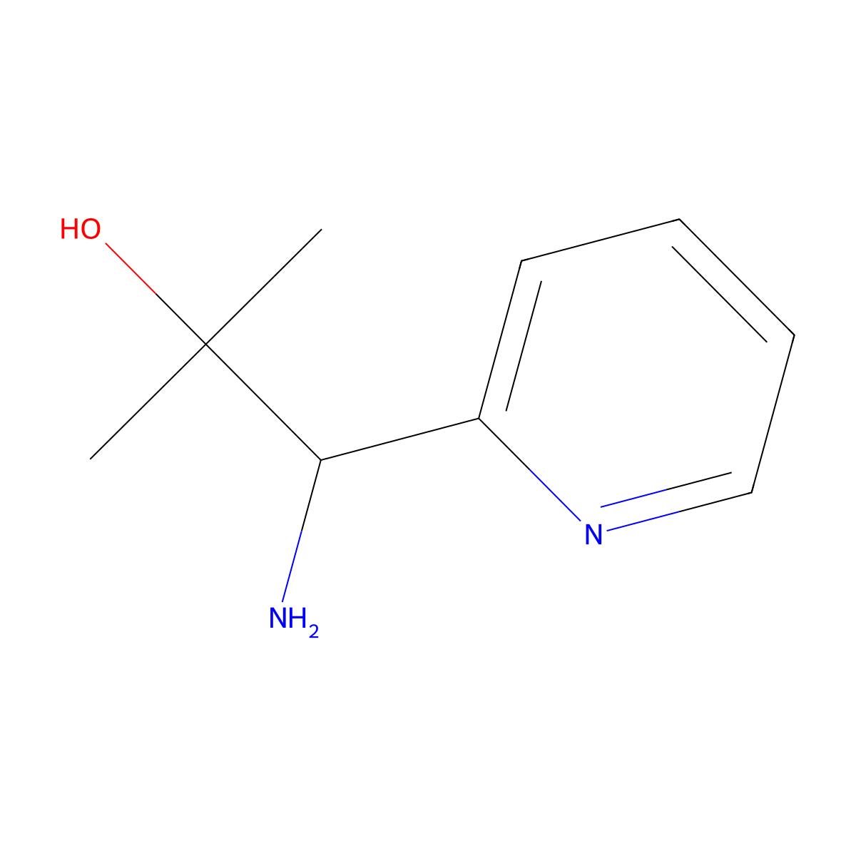1-Amino-2-methyl-1-(pyridin-2-YL)propan-2-OL molecular structure, CAS 179123-33-2