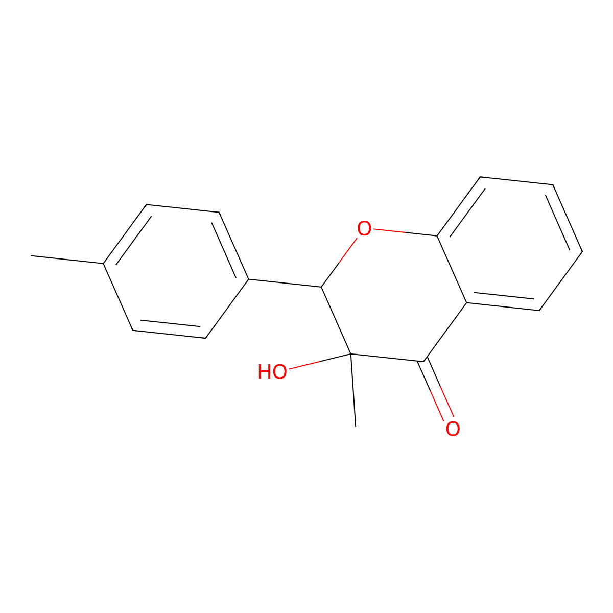 Dimethylhydroxy dihydroflavone molecular structure, CAS 179125-68-9