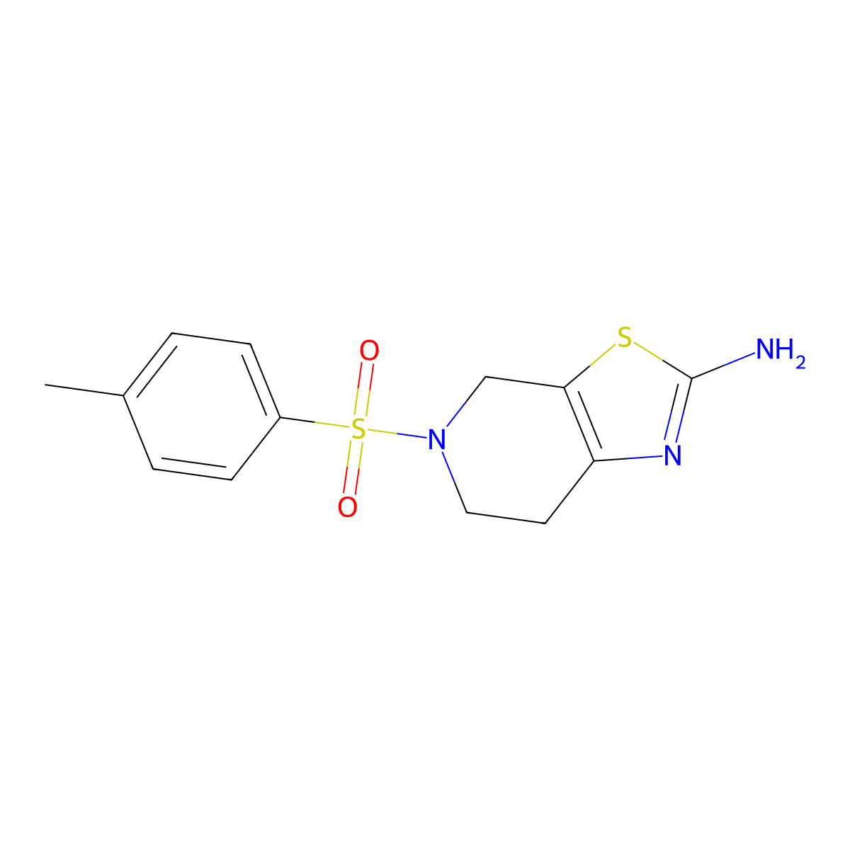 5-(4-methylbenzenesulfonyl)-4H,5H,6H,7H-[1,3]thiazolo[5,4-c]pyridin-2-amine molecular structure, CAS 17914-85-1