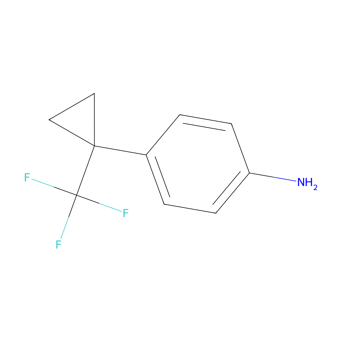 4-(1-(Trifluoromethyl)cyclopropyl)aniline molecular structure, CAS 1791402-68-0