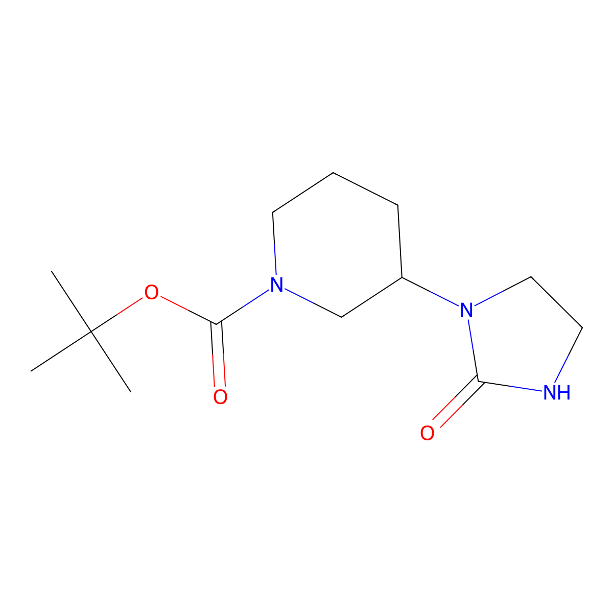 tert-Butyl (R)-3-(2-oxoimidazolidin-1-yl)piperidine-1-carboxylate molecular structure, CAS 1791402-87-3