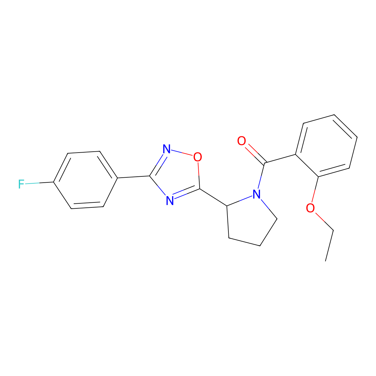 5-[1-(2-Ethoxybenzoyl)pyrrolidin-2-yl]-3-(4-fluorophenyl)-1,2,4-oxadiazole molecular structure, CAS 1791407-60-7