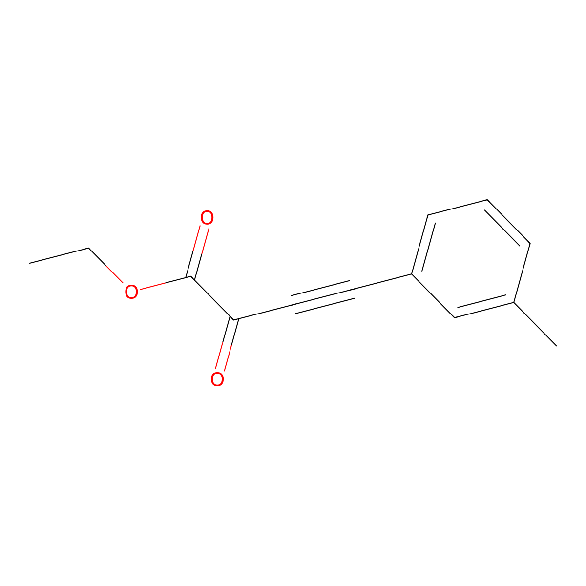 Ethyl 2-oxo-4-(m-tolyl)but-3-ynoate molecular structure, CAS 1791418-49-9