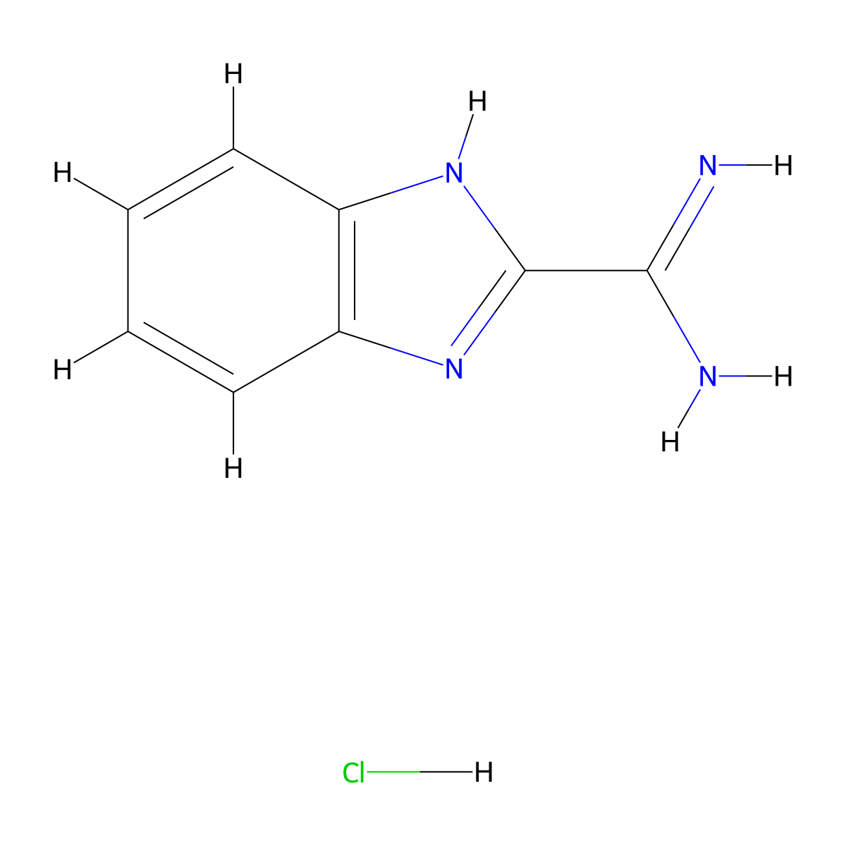 1H-1,3-benzodiazole-2-carboximidamide hydrochloride molecular structure, CAS 1791430-39-1