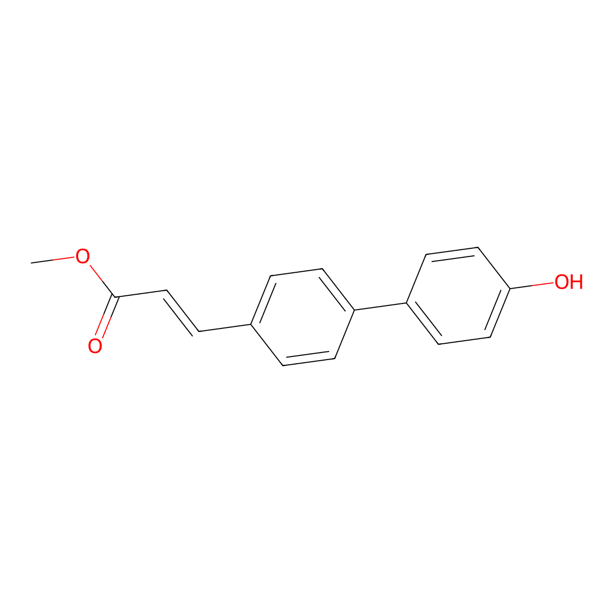 Methyl (E)-3-(4'-hydroxy-[1,1'-biphenyl]-4-yl)acrylate molecular structure, CAS 179163-26-9