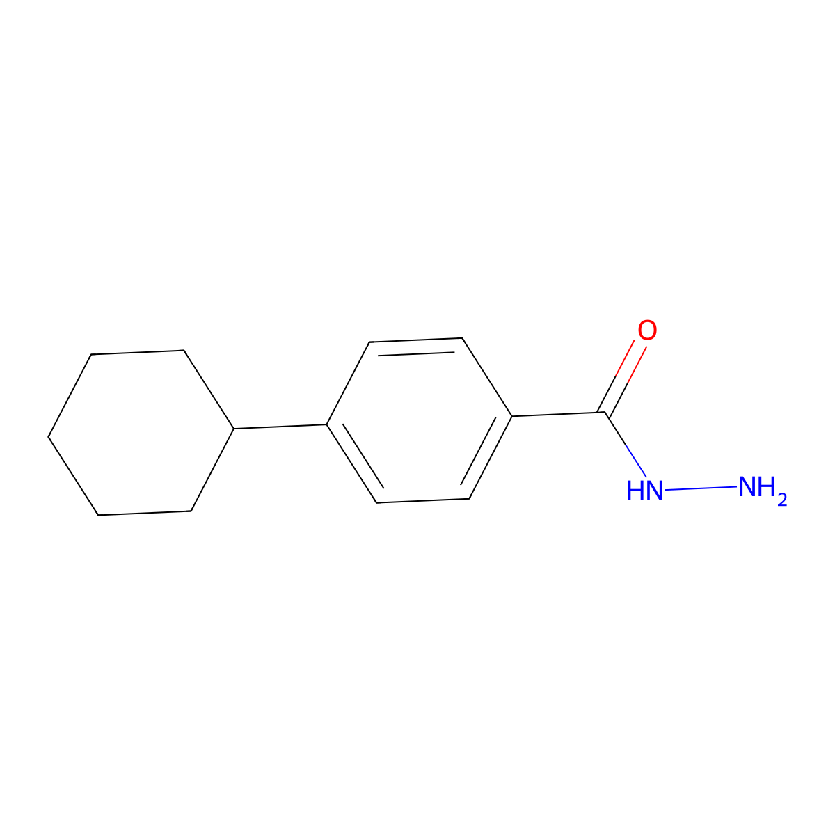 4-Cyclohexylbenzohydrazide molecular structure, CAS 179166-82-6