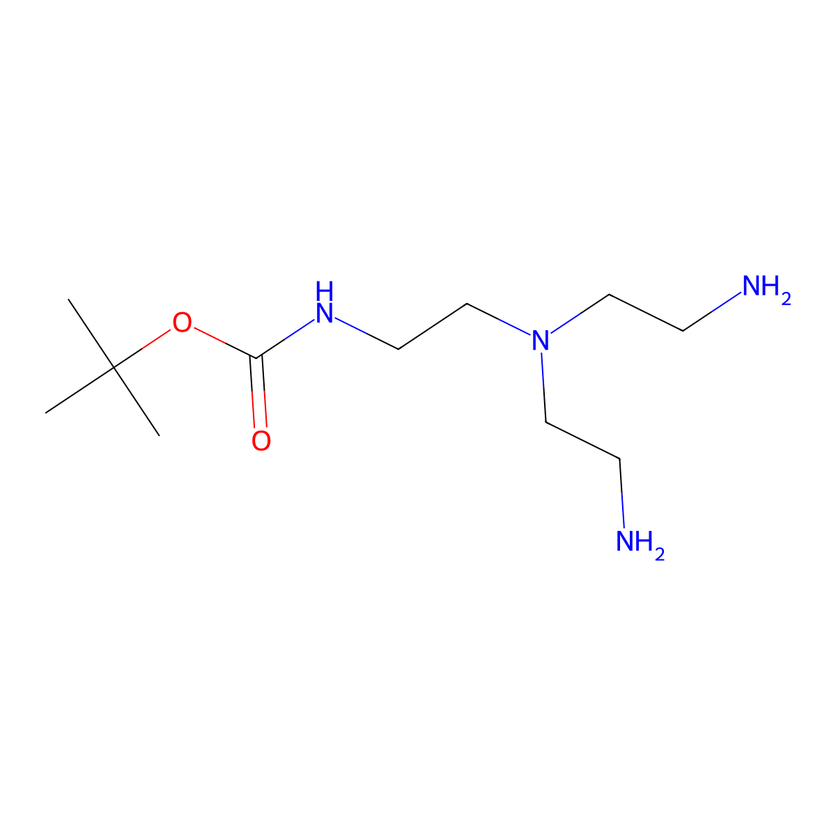Bis(2-aminoethyl) 2-(tert-butoxycarbonylamino)ethyl amine molecular structure, CAS 179167-09-0