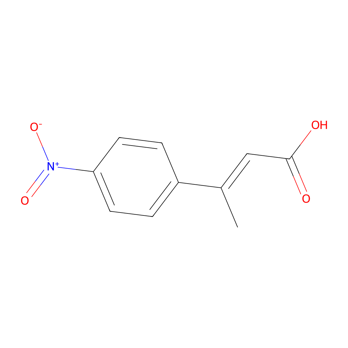 3-(4-Nitrophenyl)but-2-enoic acid molecular structure, CAS 179174-16-4