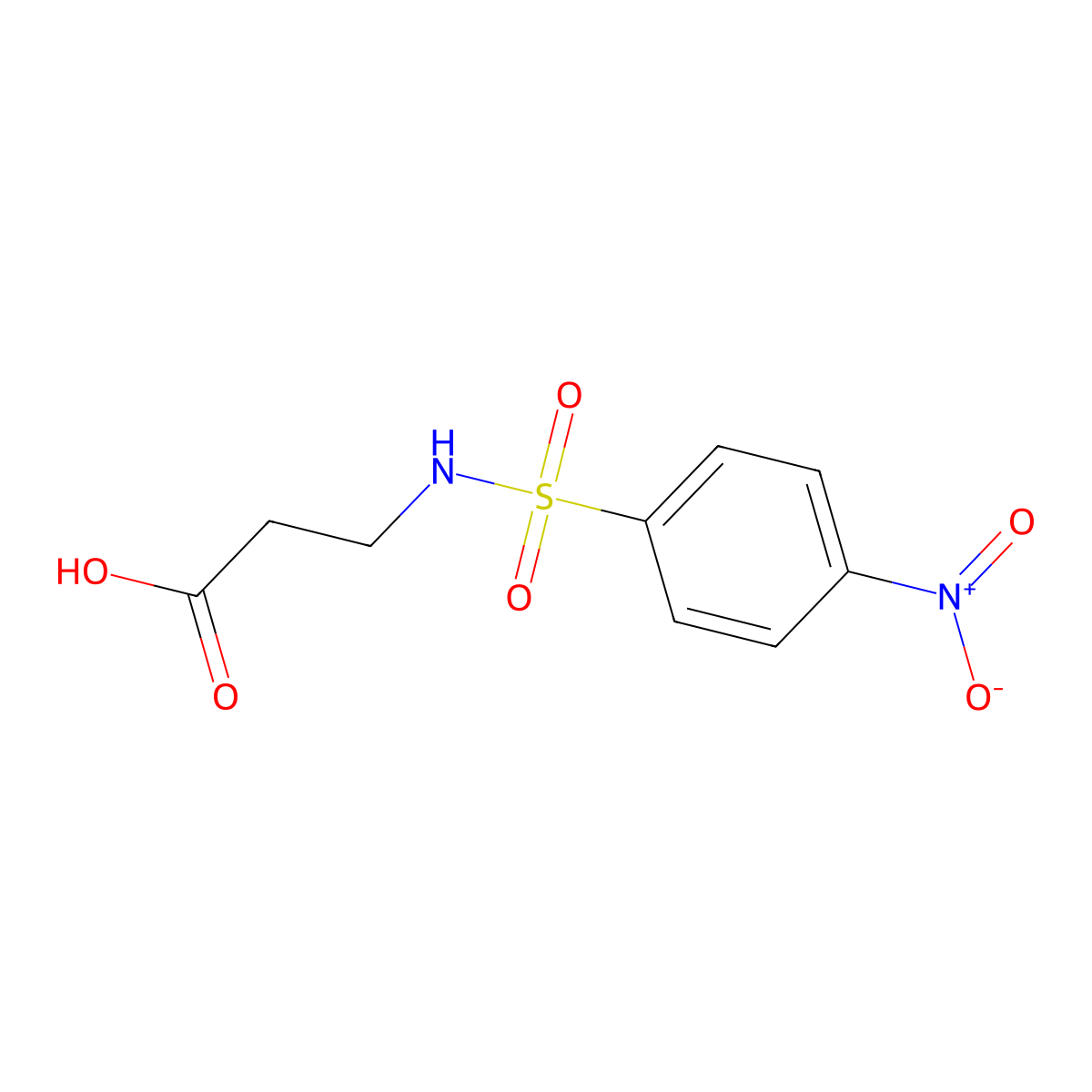 3-(4-Nitrophenylsulfonamido)propanoic acid molecular structure, CAS 179174-23-3