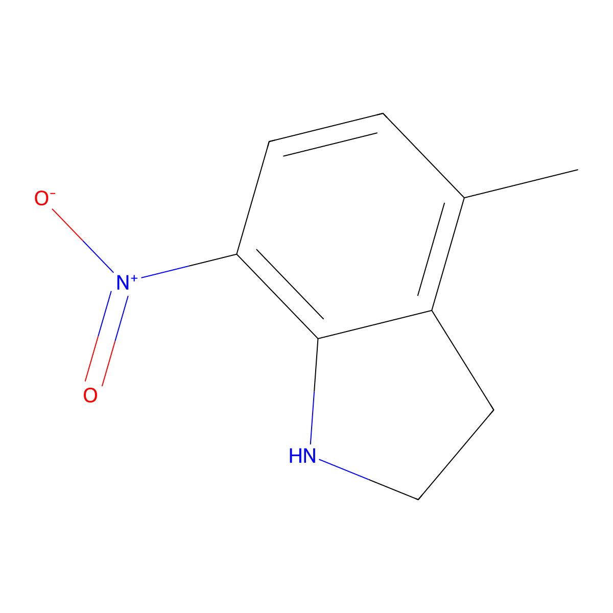 4-Methyl-7-nitroindoline molecular structure, CAS 179176-31-9