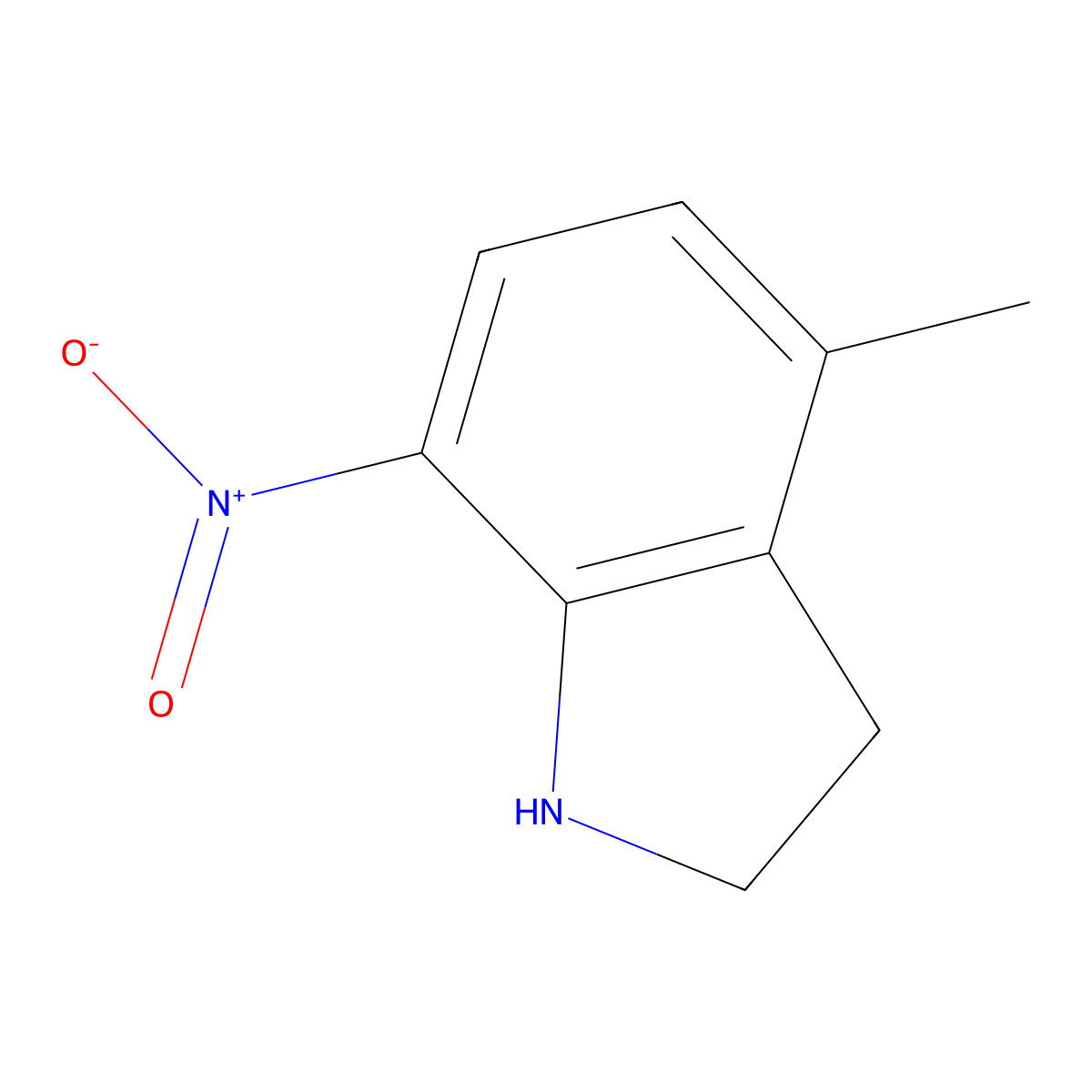 4-Methyl-7-nitroindoline molecular structure, CAS 179176-31-9