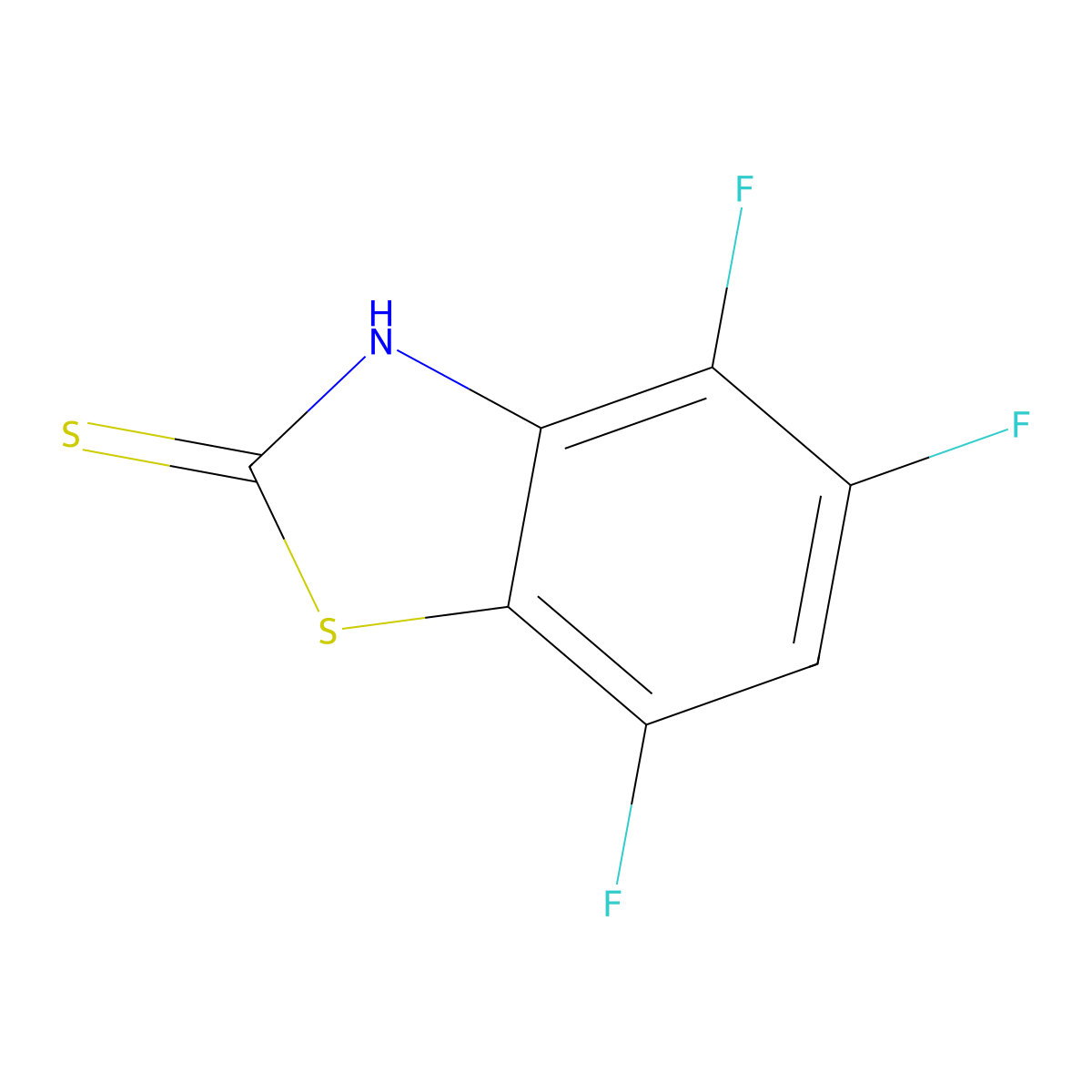 4,5,7-Trifluorobenzo[d]thiazole-2(3H)-thione molecular structure, CAS 179178-91-7
