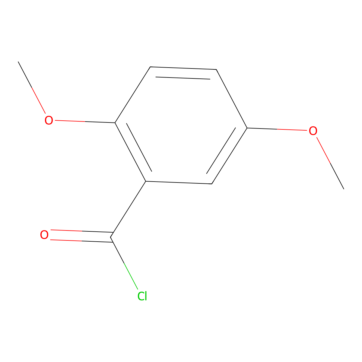 2,5-Dimethoxybenzoyl chloride molecular structure, CAS 17918-14-8
