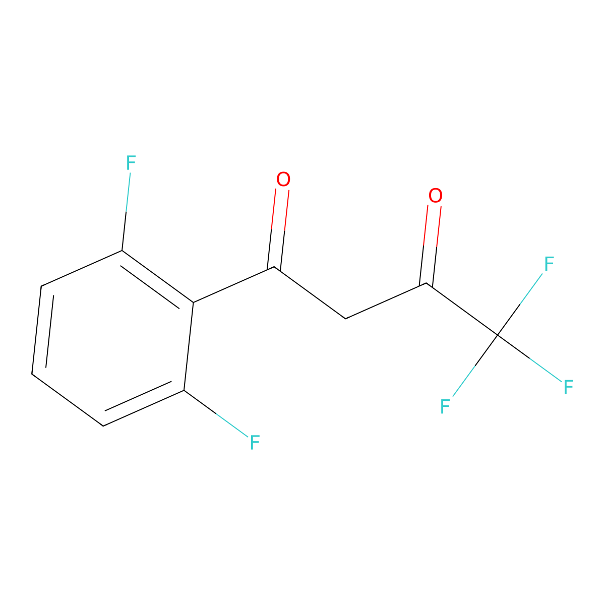 1-(2,6-Difluorophenyl)-4,4,4-trifluorobutane-1,3-dione molecular structure, CAS 179184-60-2
