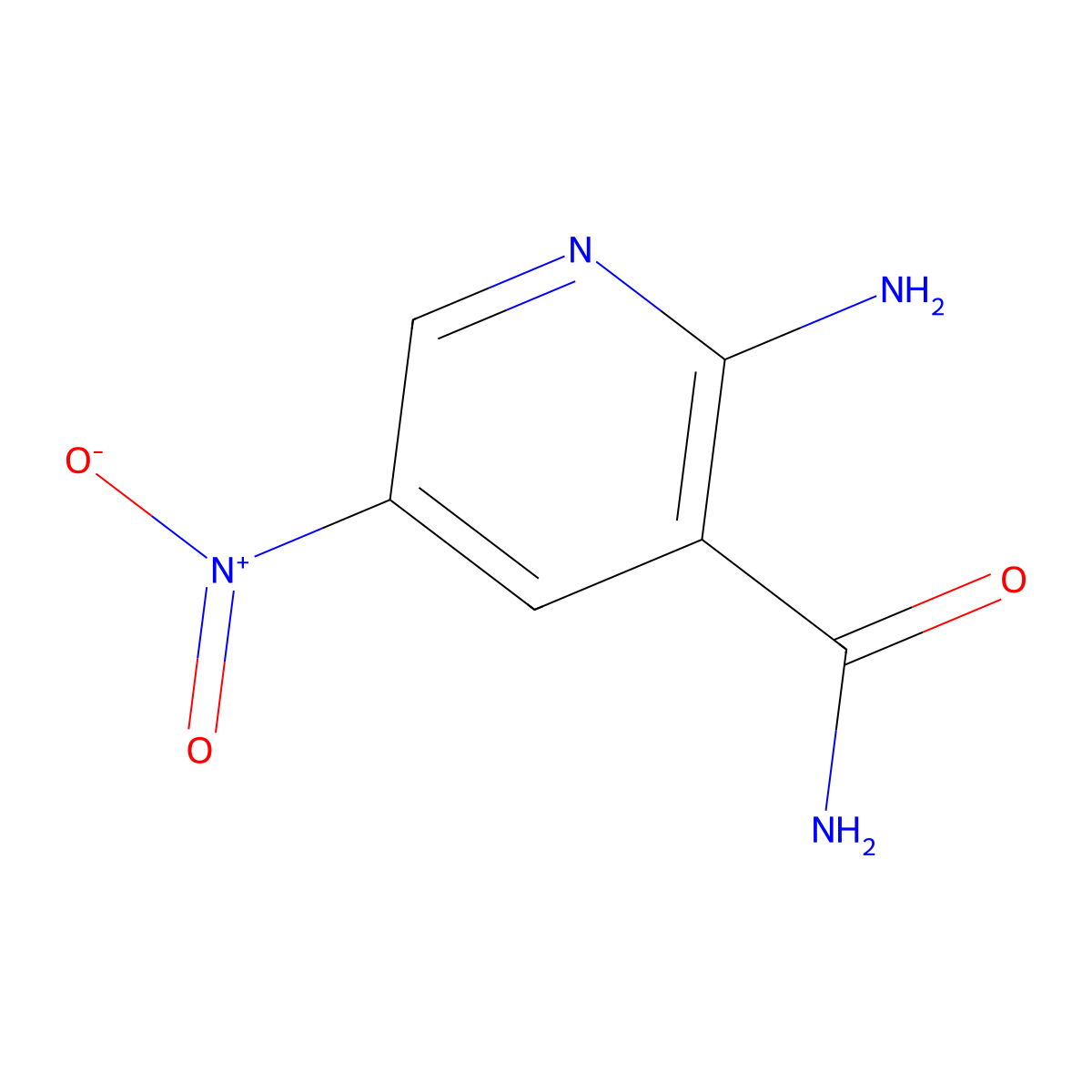 2-Amino-5-nitropyridine-3-carboxamide molecular structure, CAS 1792-60-5