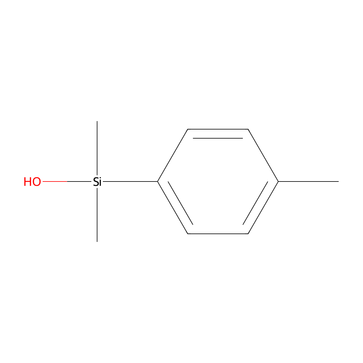 Dimethyl(4-methylphenyl)silanol molecular structure, CAS 17920-15-9