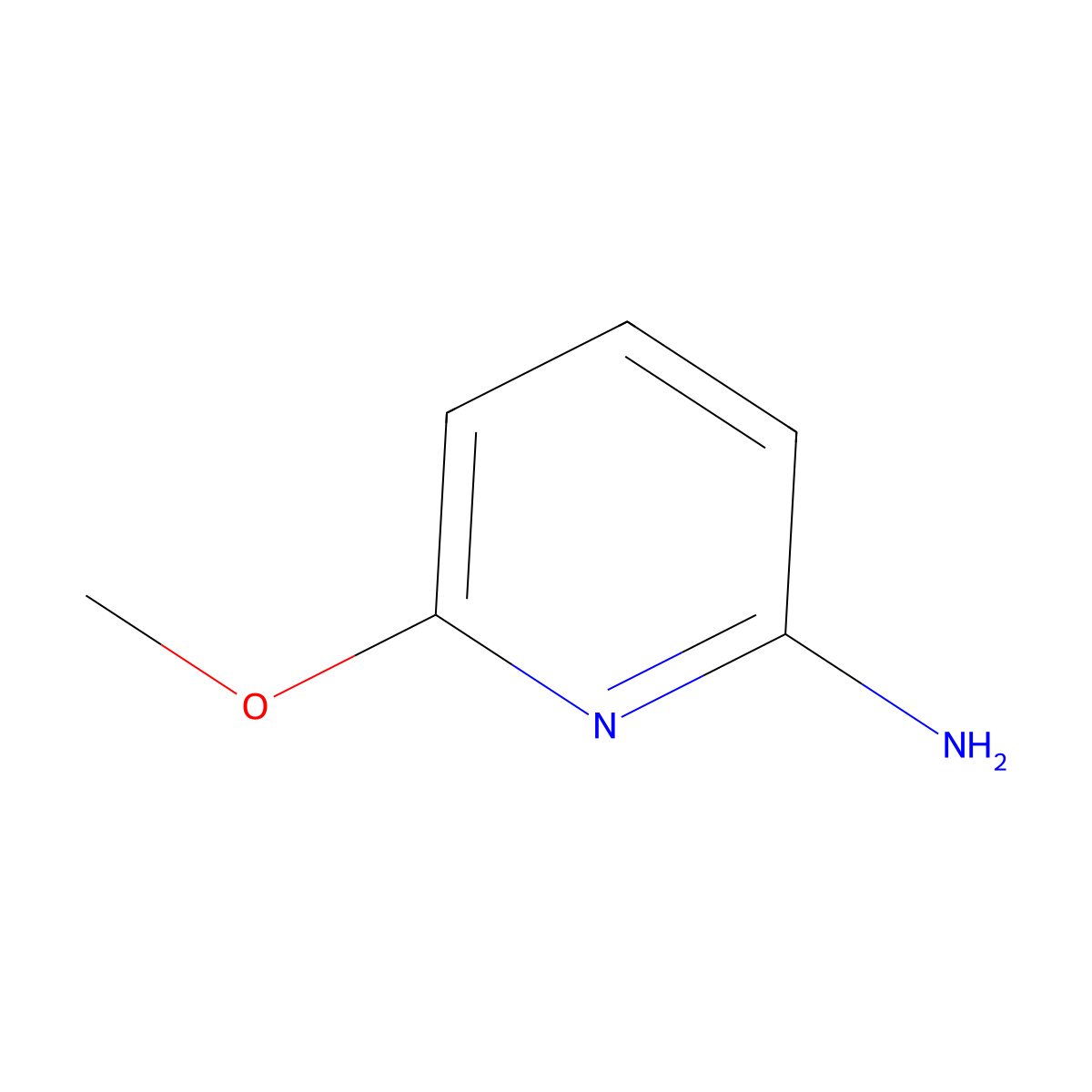 2-Amino-6-methoxypyridine molecular structure, CAS 17920-35-3