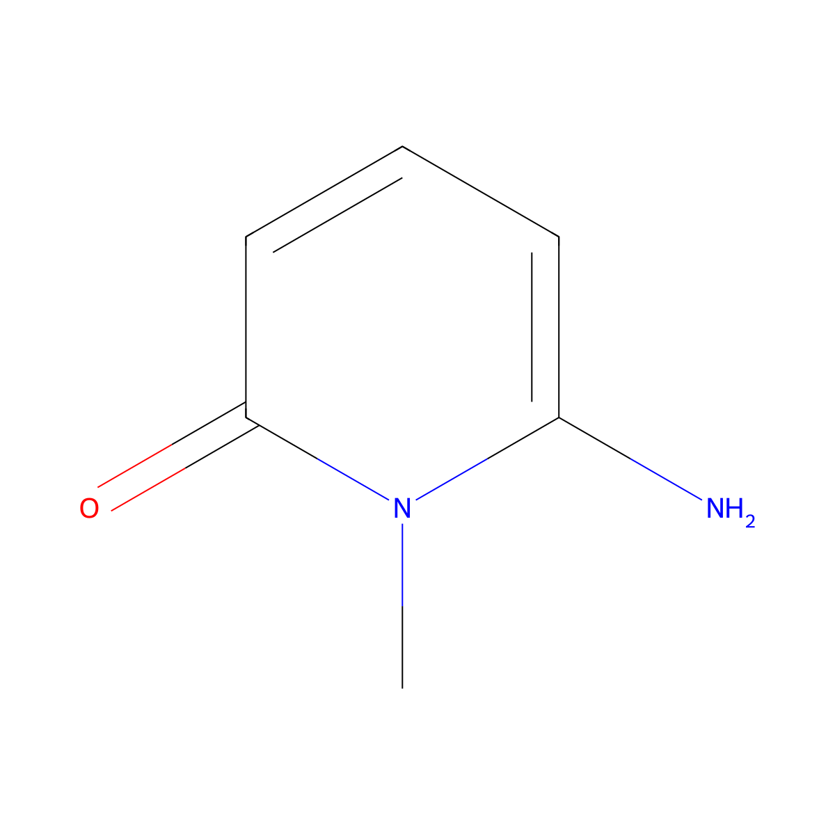 6-Amino-1-methyl-2(1H)-pyridinone molecular structure, CAS 17920-37-5