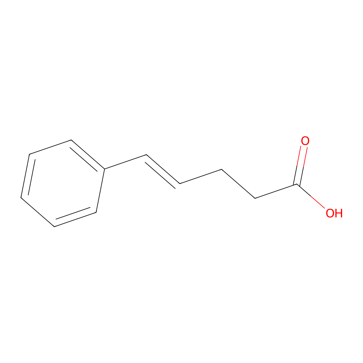 (4E)-5-phenylpent-4-enoic acid molecular structure, CAS 17920-83-1
