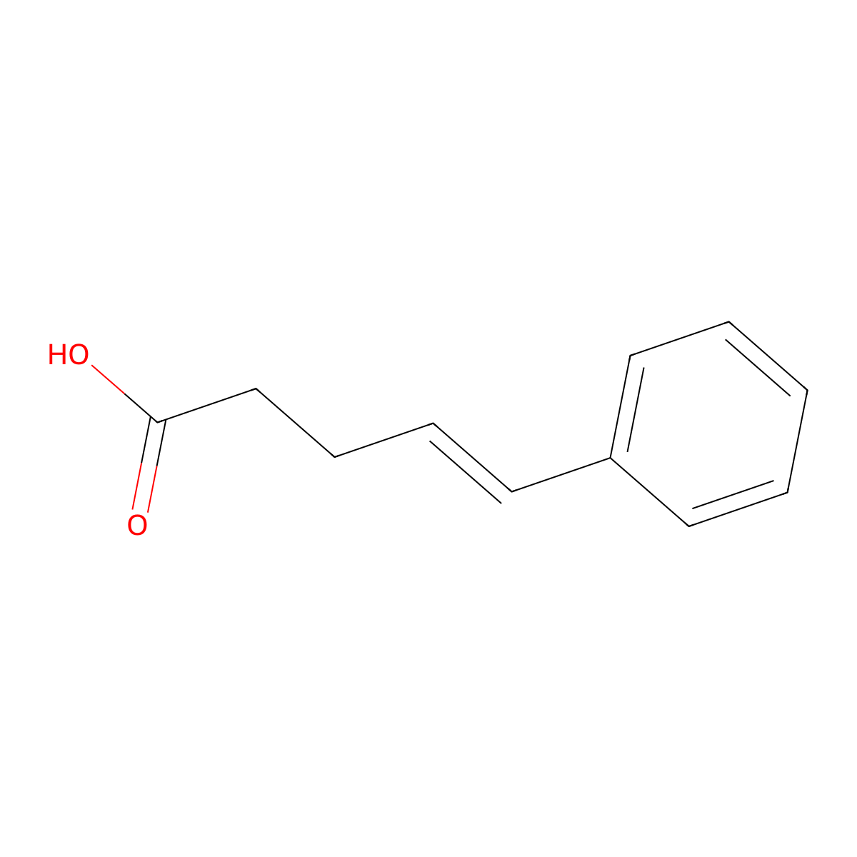 (4E)-5-phenylpent-4-enoic acid molecular structure, CAS 17920-83-1