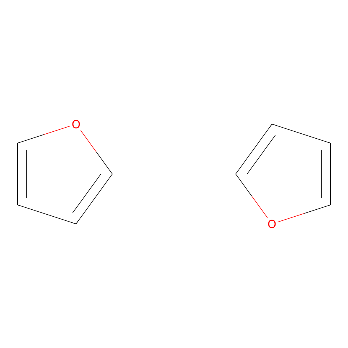 Furan, 2,2'-(1-methylethylidene)bis- molecular structure, CAS 17920-88-6