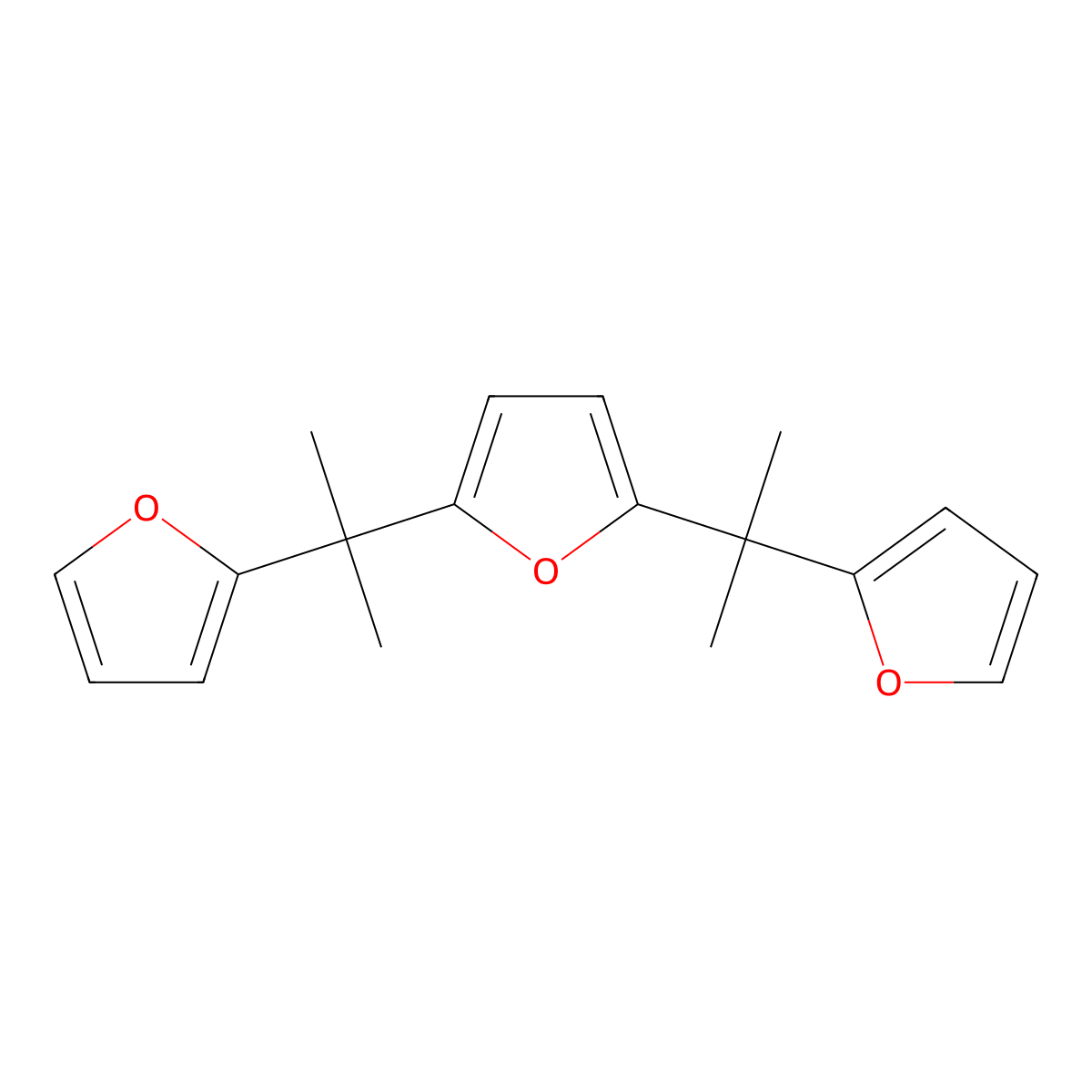 Furan, 2,5-bis[1-(2-furanyl)-1-methylethyl]- molecular structure, CAS 17920-89-7
