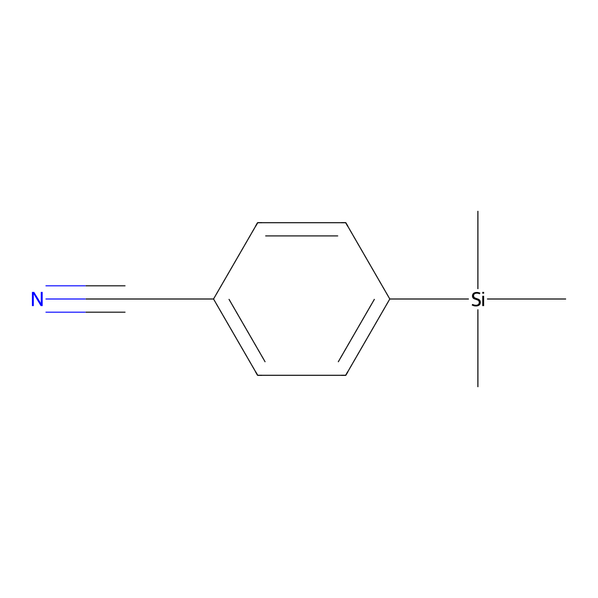 4-(Trimethylsilyl)benzonitrile molecular structure, CAS 17921-68-5