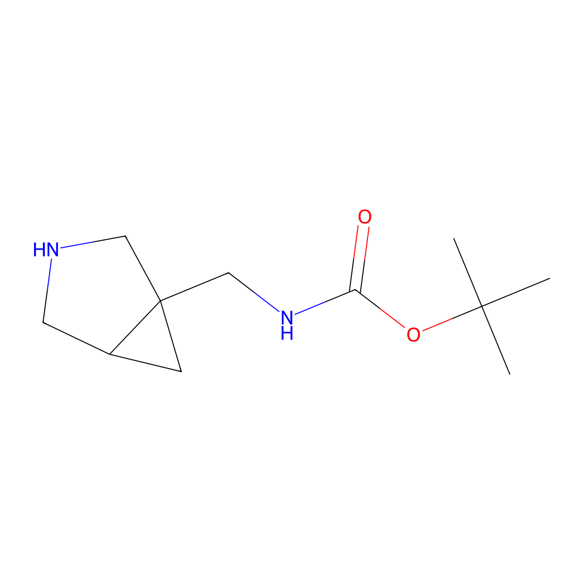 tert-butyl N-{[(1S,5S)-3-azabicyclo[3.1.0]hexan-1-yl]methyl}carbamate molecular structure, CAS 1792190-74-9