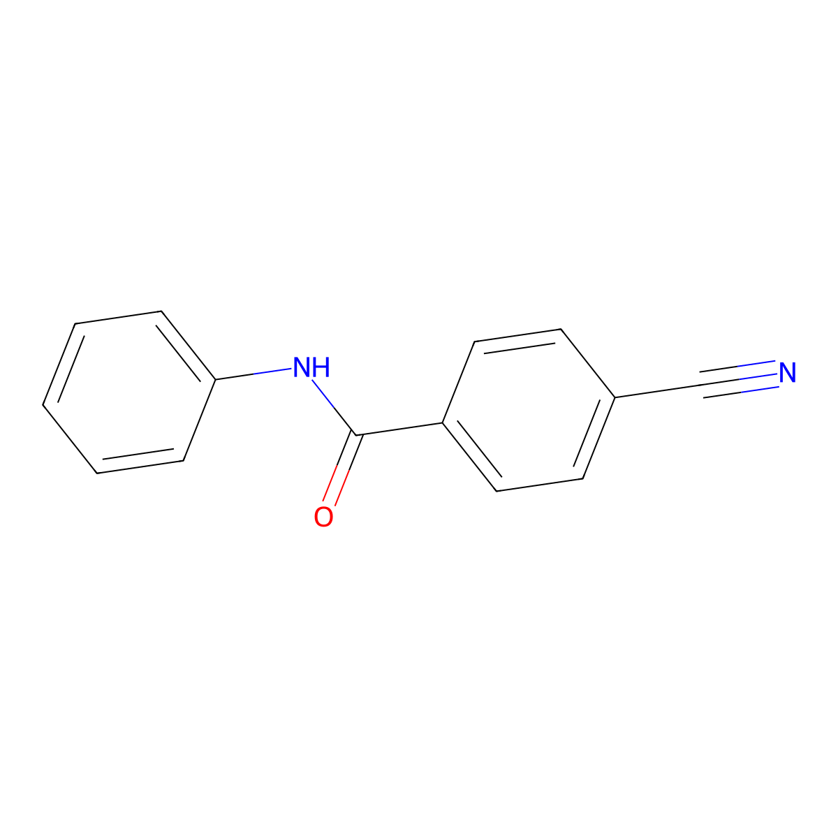 Benzamide, 4-cyano-N-phenyl- molecular structure, CAS 17922-96-2