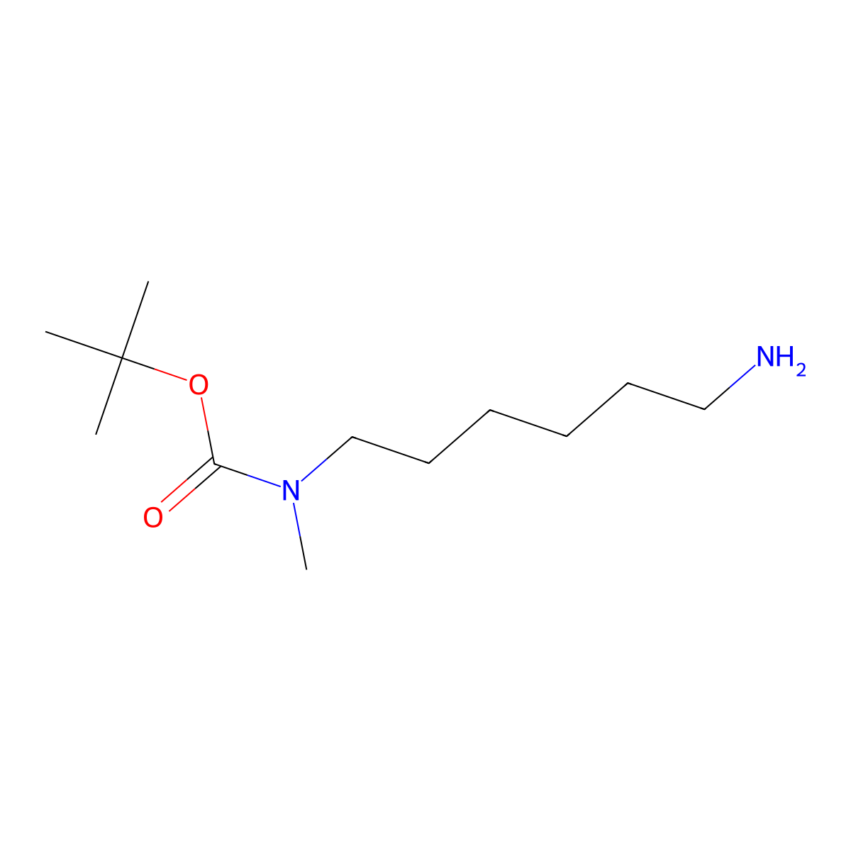 tert-butyl N-(6-aminohexyl)-N-methylcarbamate molecular structure, CAS 1792203-37-2