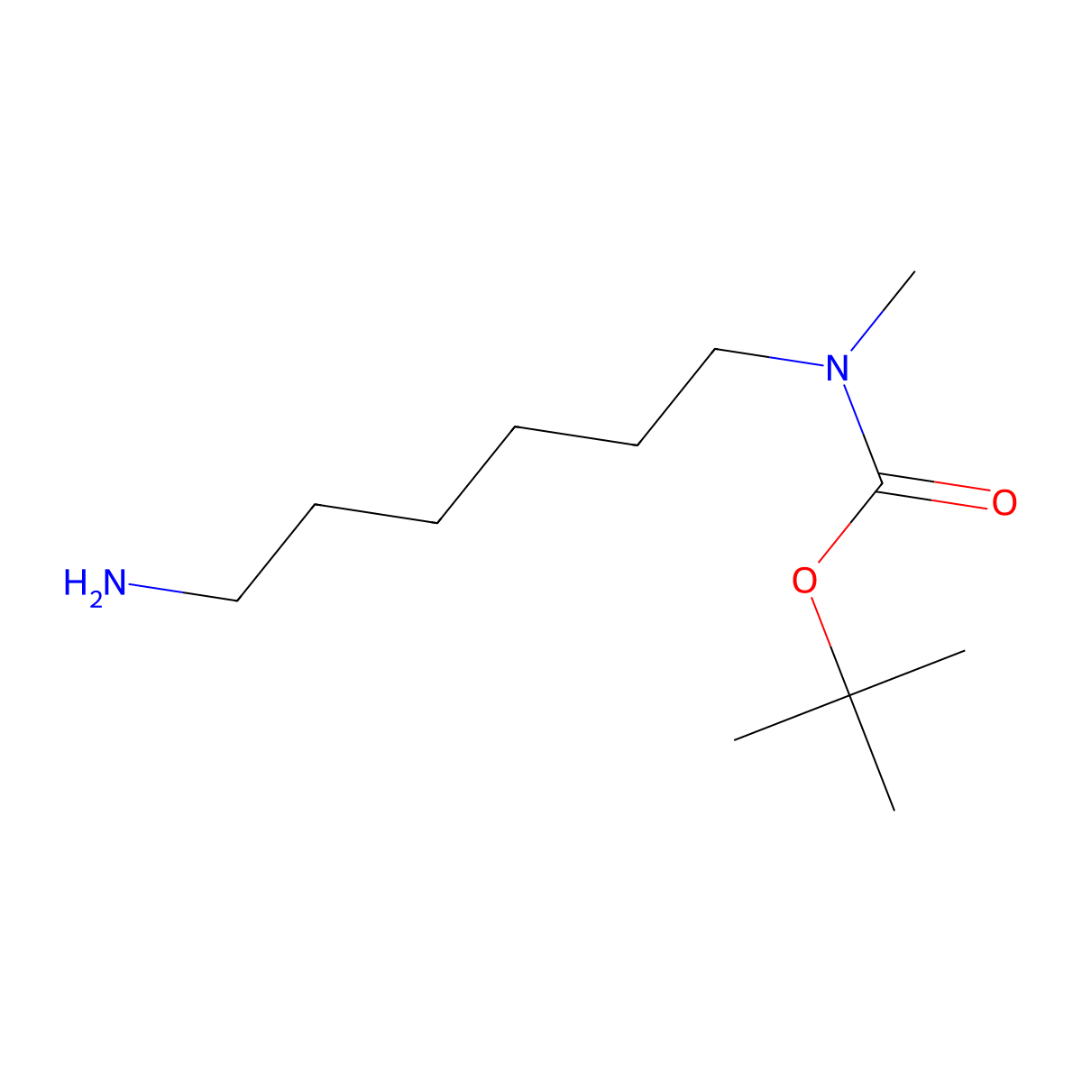 tert-butyl N-(6-aminohexyl)-N-methylcarbamate molecular structure, CAS 1792203-37-2