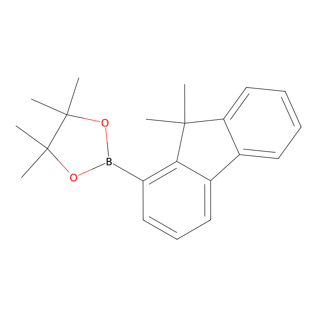 2-(9,9-Dimethyl-9H-fluoren-1-yl)-4,4,5,5-tetramethyl-1,3,2-dioxaborolane molecular structure, CAS 1792218-53-1