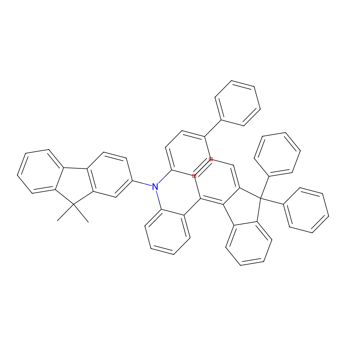 N-(1,1'-Biphenyl)-4-yl-N-(2-(9,9-diphenyl-9H-fluoren-4-yl)phenyl)-9,9-dimethyl-9H-fluoren-2-amine molecular structure, CAS 1792219-00-1