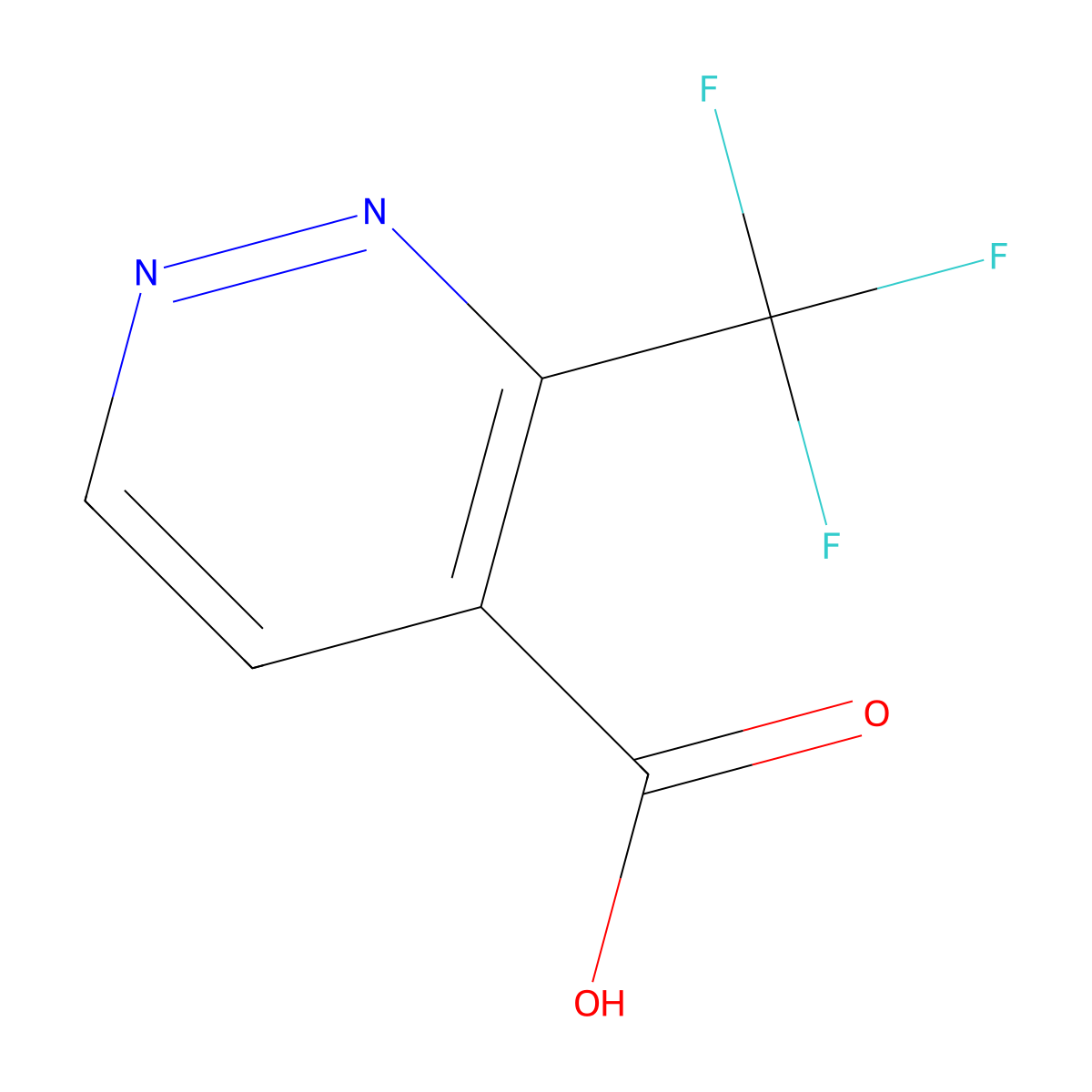 3-(Trifluoromethyl)pyridazine-4-carboxylic acid molecular structure, CAS 1792235-57-4