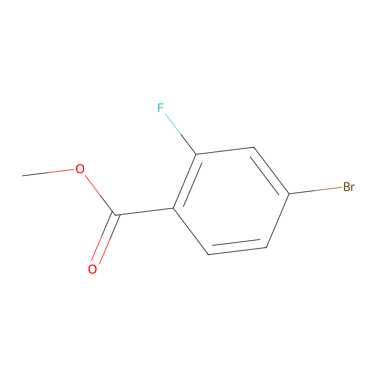 4-Bromo-2-fluoro-benzoic acid methyl ester molecular structure, CAS 179232-29-2