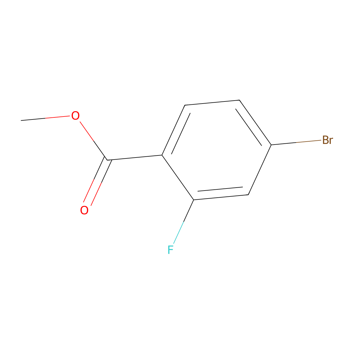 4-Bromo-2-fluoro-benzoic acid methyl ester molecular structure, CAS 179232-29-2