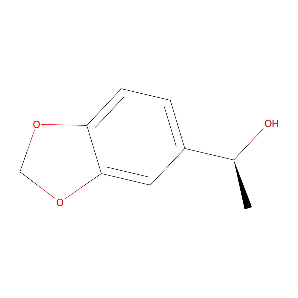 (1S)-1-(1,3-dioxaindan-5-yl)ethan-1-ol molecular structure, CAS 179237-91-3