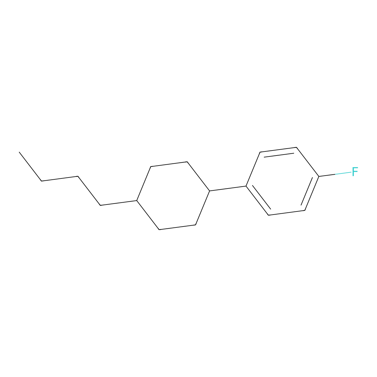 1-(4-Butylcyclohexyl)-4-fluorobenzene molecular structure, CAS 179245-35-3