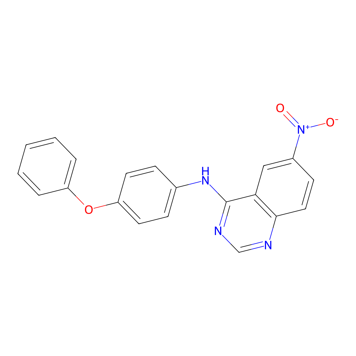 6-Nitro-N-(4-phenoxyphenyl)quinazolin-4-amine molecular structure, CAS 179248-67-0