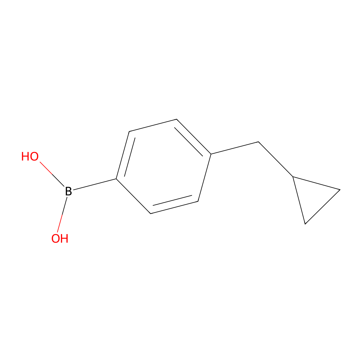 [4-(Cyclopropylmethyl)phenyl]boronic acid molecular structure, CAS 179251-29-7