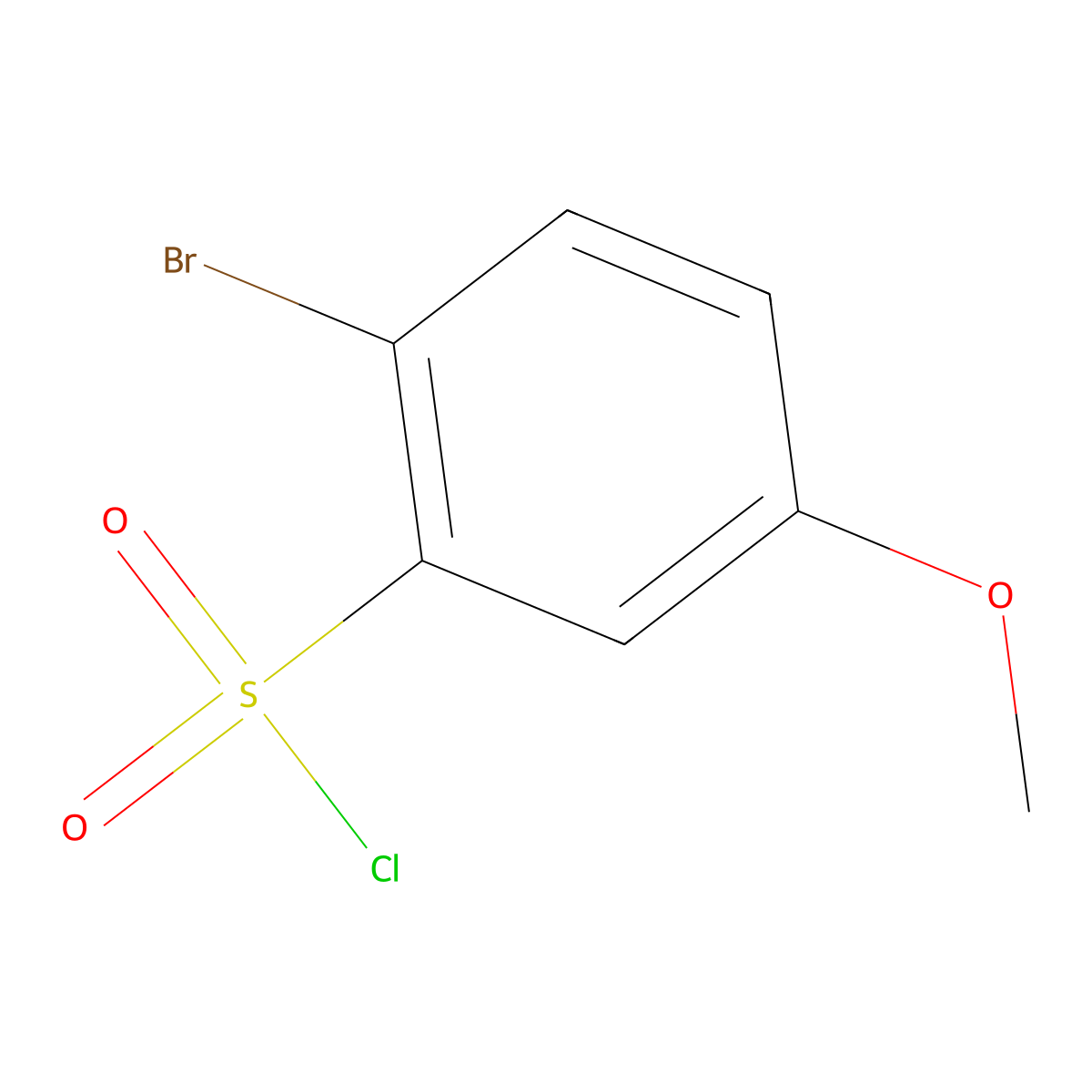 2-Bromo-5-methoxybenzene-1-sulfonyl chloride molecular structure, CAS 179251-57-1