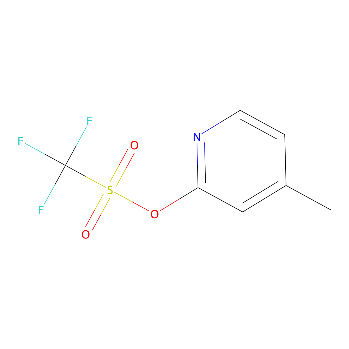 4-Methyl-2-pyridyl Trifluoromethanesulfonate molecular structure, CAS 179260-78-7